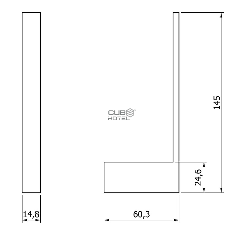 Portarrollos Reserva Negro serie CORINTO